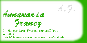 annamaria francz business card